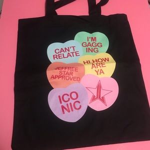 Jeffree Star Heart Print Tote Bag